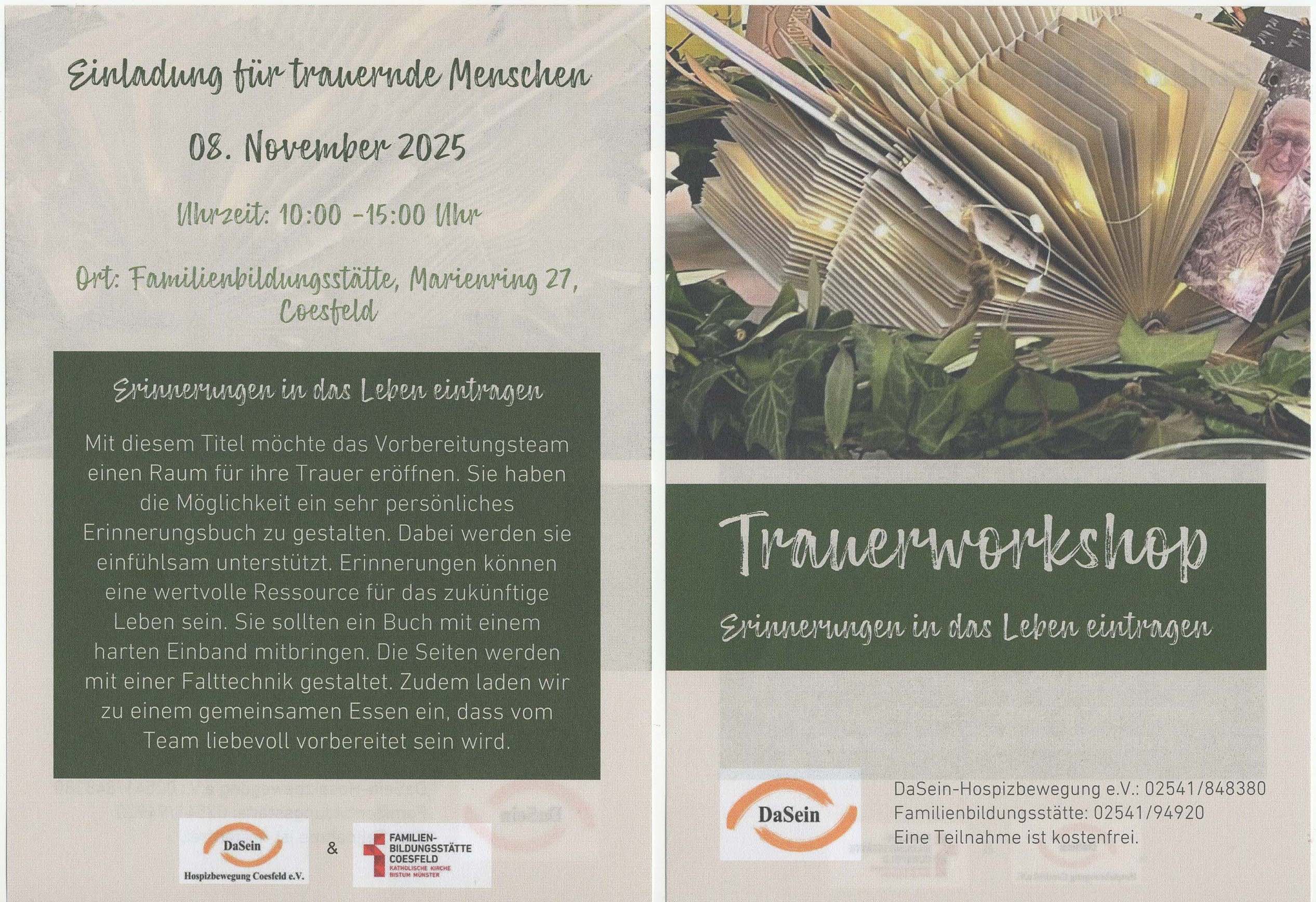 Trauerworkshop Herbst 2025